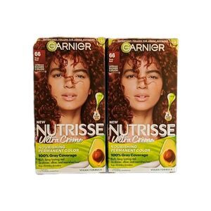 NEW [2 Boxes] Garnier Nutrisse Nourishing Color Creme #66 True Red